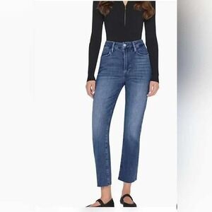 Frame Le High Straight Jeans Womens 27 Blue Denim High Rise Straight Leg Classic